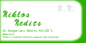 miklos nedits business card